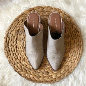 report tosh snakeskin mule